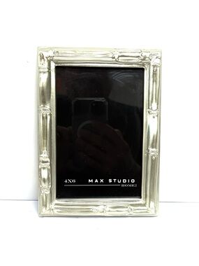 Max Studio Silver Bamboo-Hollywood Regency Style Photo Frame F461024